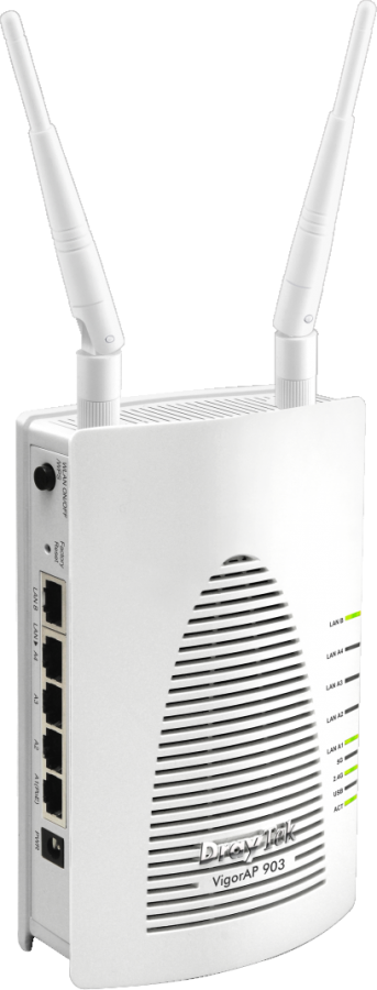 DrayTek VigorAP 903, 802.11ac Access Point 5 Gigabit LAN poorten waarvan 1 PoE, 1 USB poort